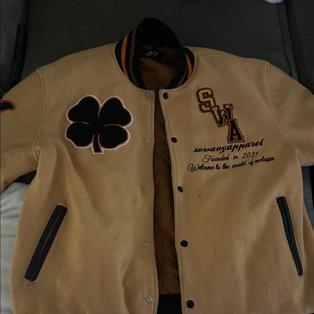 Tan Varsity Jacket - image 1